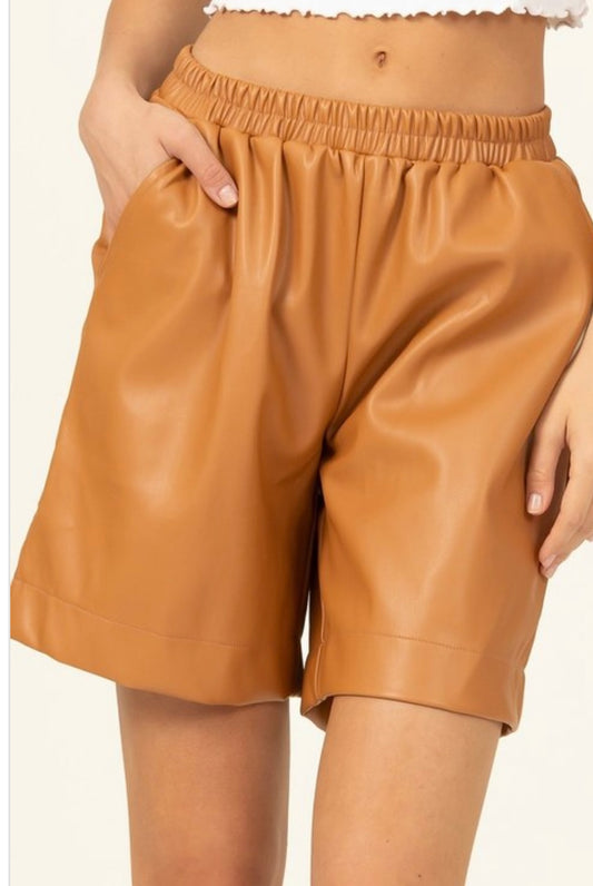 Lillie Pleather Shorts