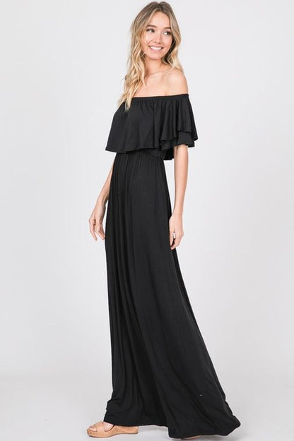 Cynthia Ruffled Maxi Dress